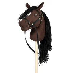 by ASTRUP Hobby Horse Steckenpferd mit geu00f6ffnetem Maul Brown