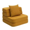 by KlipKlap KK 3 Fold Sofa Single Soft Mustard