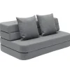 by KlipKlap KK 3 fold Sofa 120 cm Blue Grey/Grey