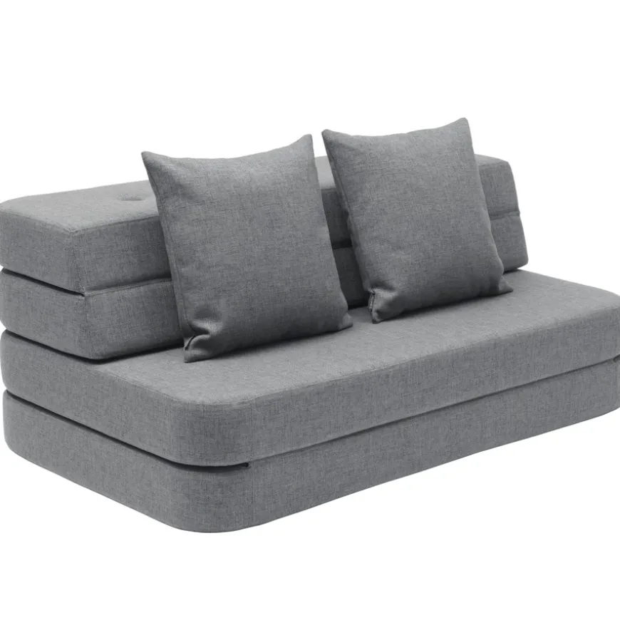 by KlipKlap KK 3 fold Sofa 120 cm Blue Grey/Grey