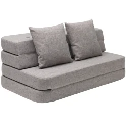 by KlipKlap KK 3 fold Sofa XL soft 140 cm Multi Grey/Grey