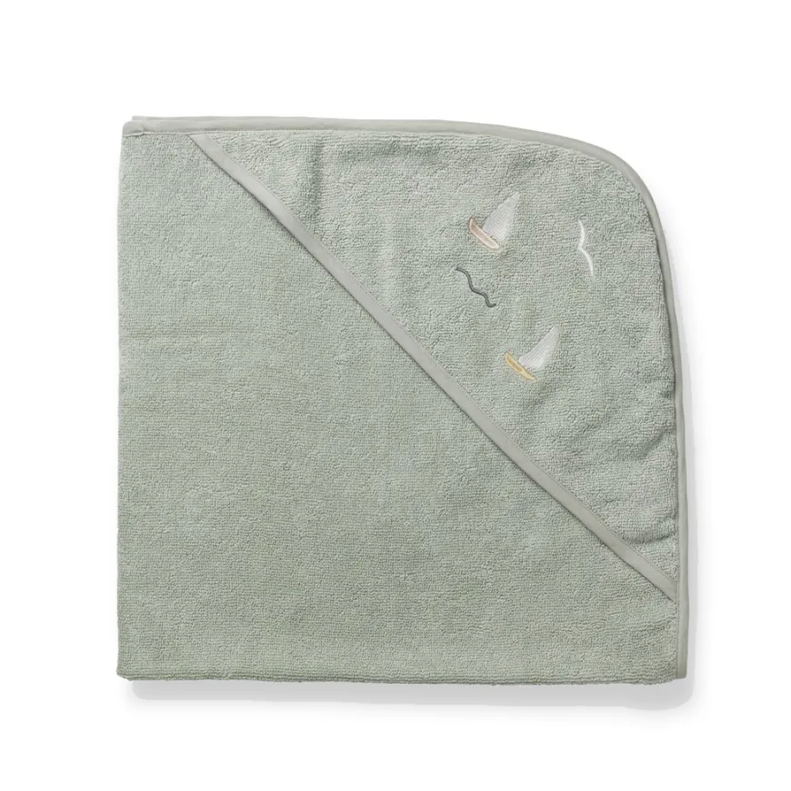 Dear April Petal Baby Kapuzenhandtuch Sailboats