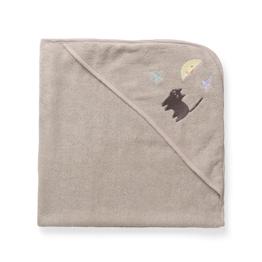 Dear April Petal Baby Kapuzenhandtuch Moon Cat