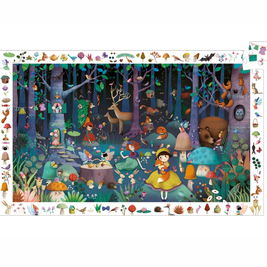 Djeco Entdecker Puzzle Enchanted Forest