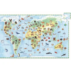 Djeco Entdeckerpuzzle Planet mit Tieren