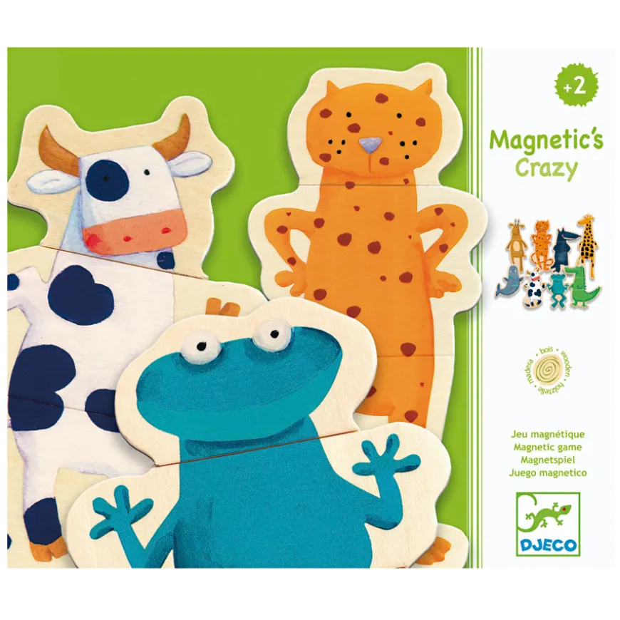 Djeco Magnetspiel Verru00fcckte Tierwelt