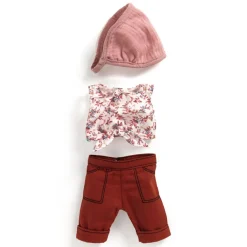 Djeco POMEA Puppenkleidung Lovely Burgundy