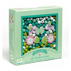 Djeco Schmuck basteln Holzperlen Blu00e4tter & Blu00fcten