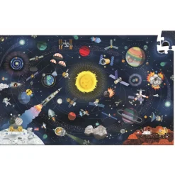 Djeco Wimmelpuzzle Der Weltraum mit Booklet 200-teilig