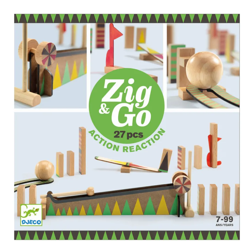 Djeco Zig & Go Aktion-Reaktion-Baukasten 27-teilig