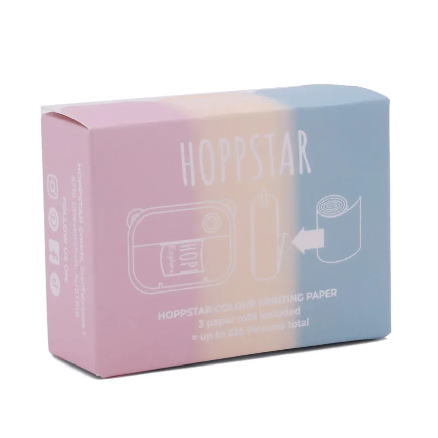 Hoppstar Papierrollen Nachfu00fcllpack Kinderkamera pastel colours 3er-Set