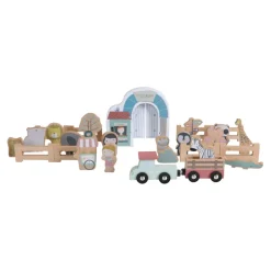 Little Dutch Holzeisenbahn Erweiterung Bauklu00f6tze Zoo 28-teilig