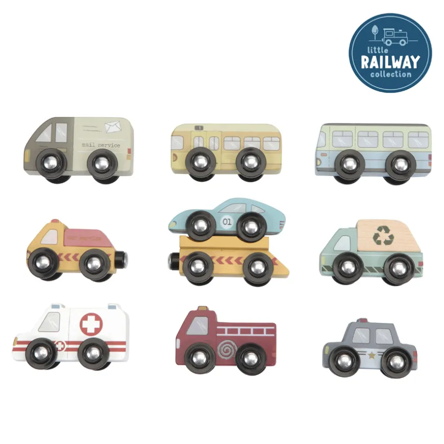 Little Dutch Holzeisenbahn Erweiterung Fahrzeug-Set
