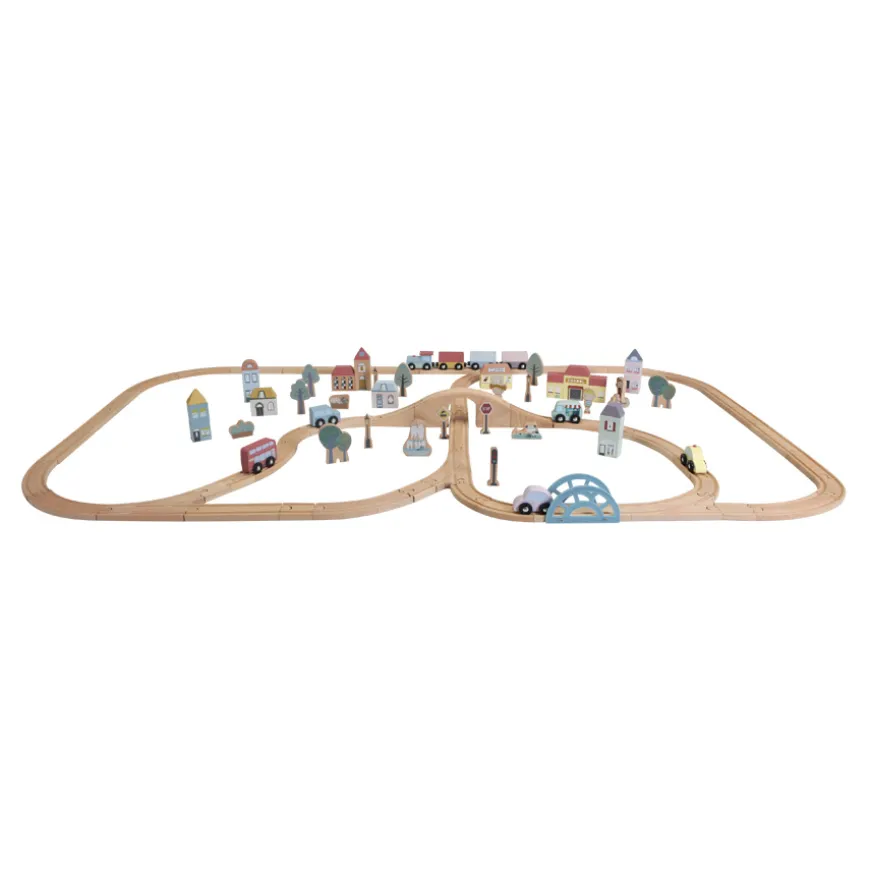 Little Dutch Holzeisenbahn XXL Starter-Set 100-teilig