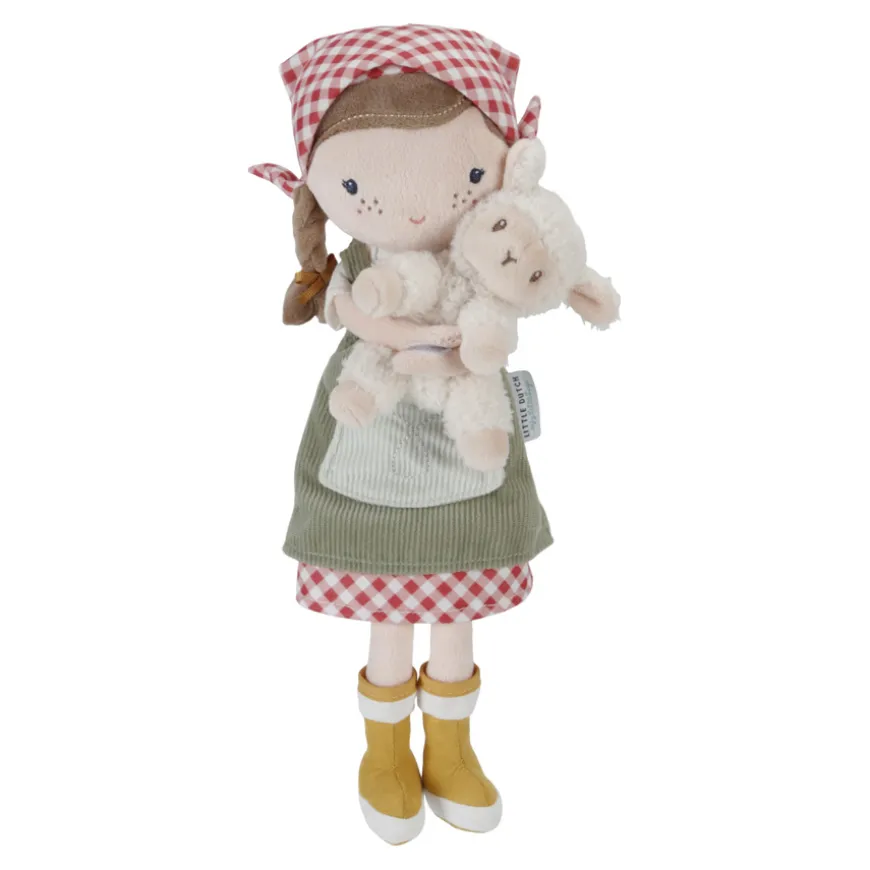 Little Dutch Kuschelpuppe Farmer Rosa mit Schaf 35cm