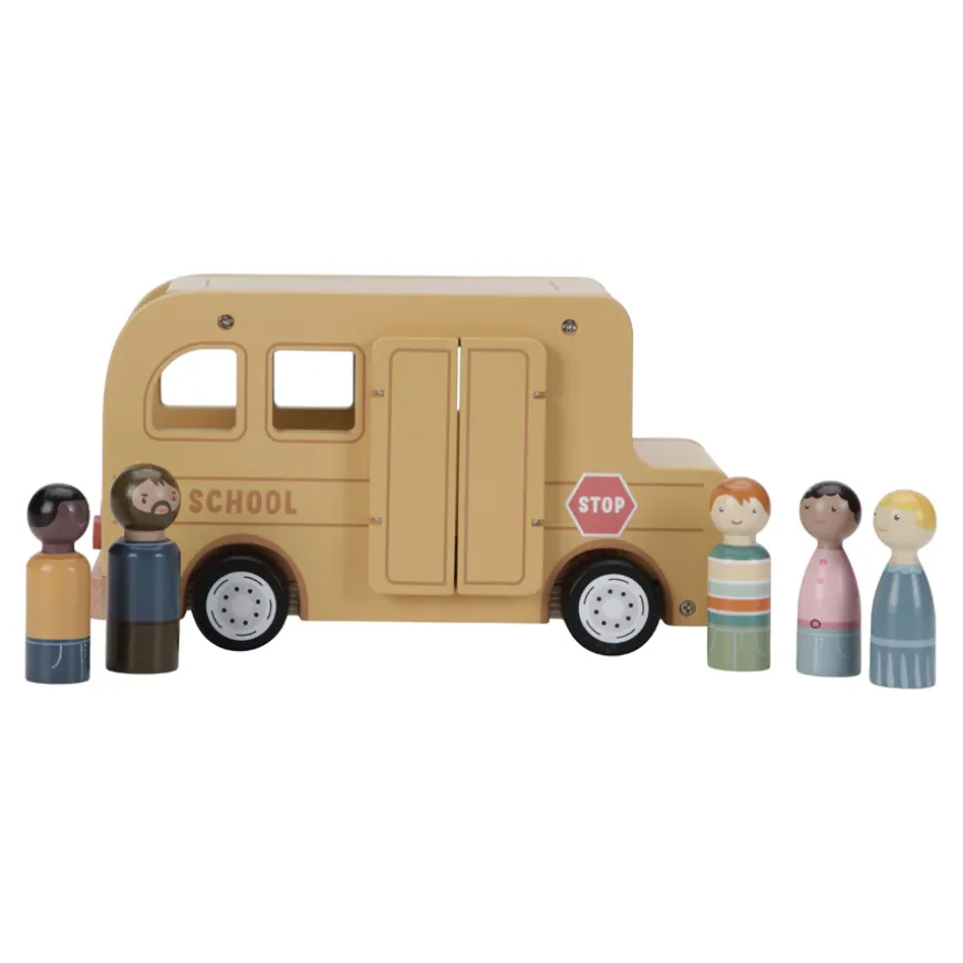 Little Dutch Schulbus aus Holz mit Figuren