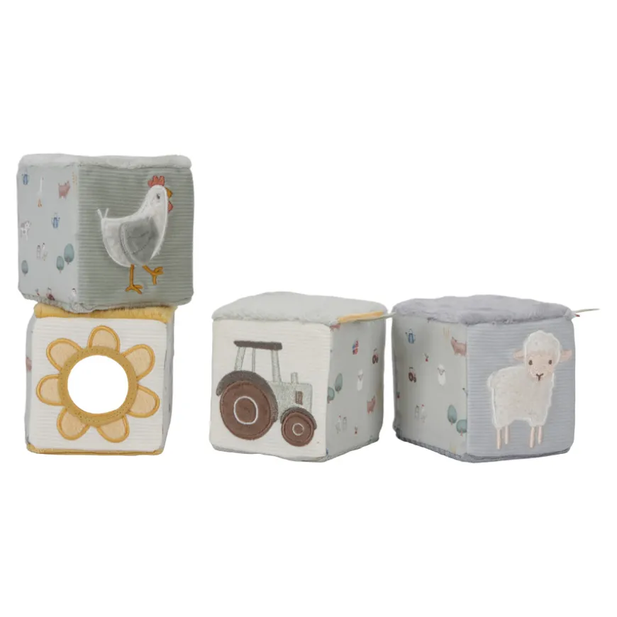 Little Dutch Stoffwu00fcrfel Set Little Farm 4-teilig