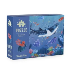 Moulin Roty Leuchtpuzzle Paulie Meer 24-teilig