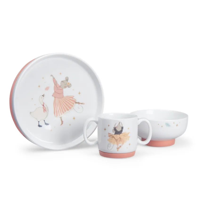 Moulin Roty Porzellangeschirr-Set La Petite Ecole de Danse 3-teilig