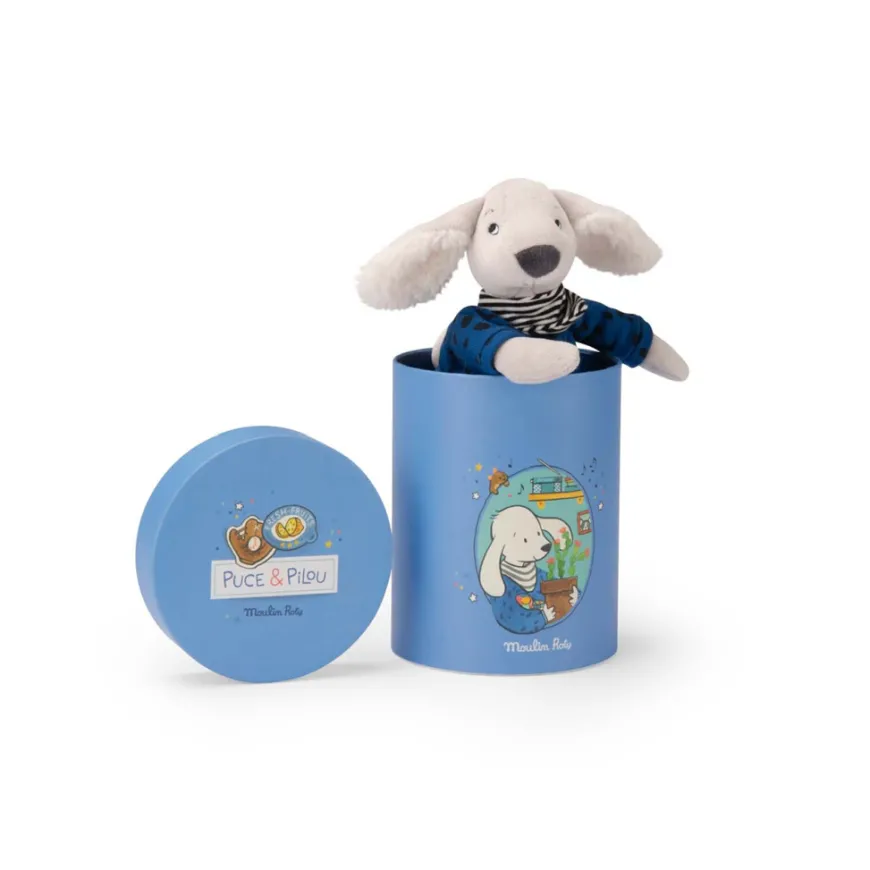 Moulin Roty Puce&Pilou Plu00fcschtier Hund Pilou in Dose