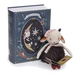 Moulin Roty Stofftier im Gute-Nacht-Buch Apru00e9s la Pluie