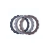 Mushie Armband Blumen Steel/Dove Gray/Stone 3er-Set