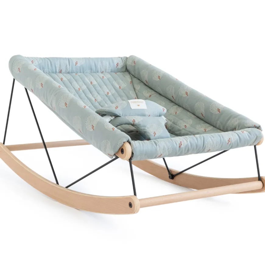 Nobodinoz Babywippe inkl. Bezug Growing Green White Gatsby/ Antique Green