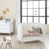 Oliver Furniture Baby- und Kinderbett Wood Mini+ Weiu00df inkl. Umbauset Juniorbett