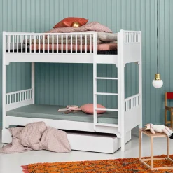 Oliver Furniture Etagenbett Seaside Weiu00df Classic mit gerader Leiter