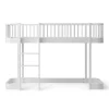 Oliver Furniture halbhohes Hochbett Wood Original Weiu00df - Leiter vorne 138 cm