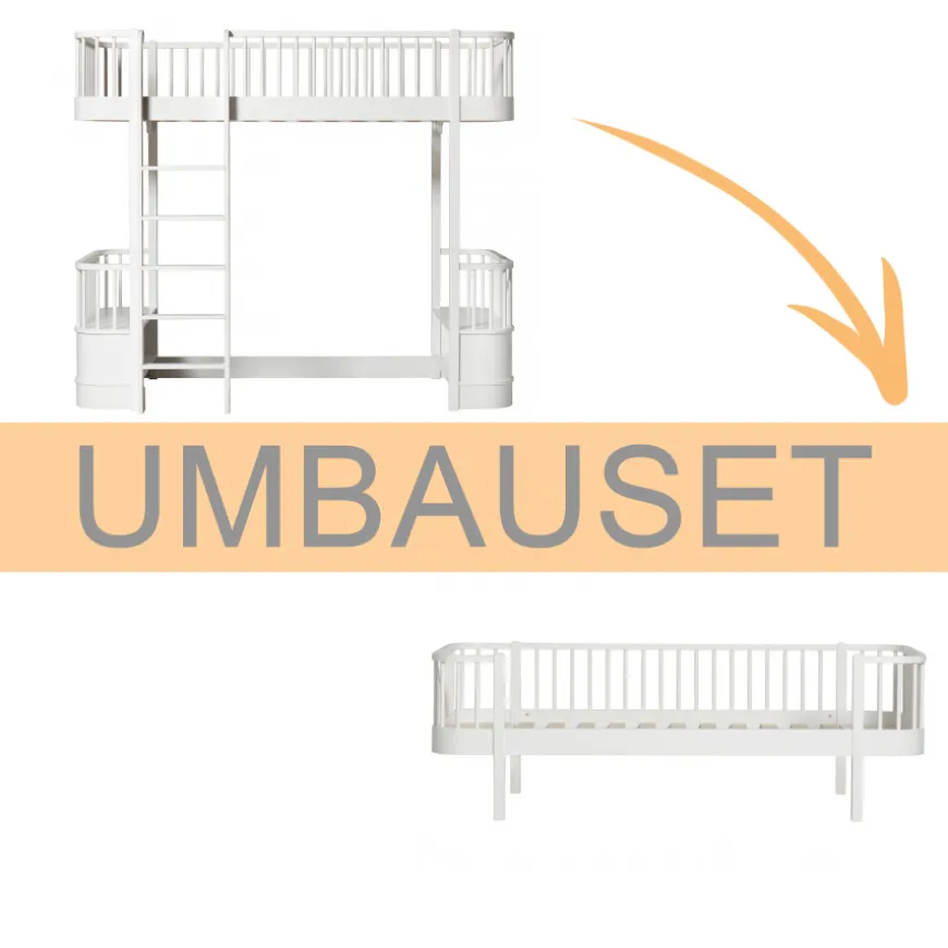 Oliver Furniture Umbauset Wood Original Hochbett zum Bettsofa Weiu00df