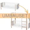 Oliver Furniture Umbauset Wood Mini+ Juniorbett zum halbhohen Etagenbett Weiu00df/Eiche