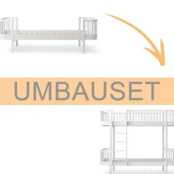 Oliver Furniture Umbauset Wood Original Einzelbett/Juniorbett zum Etagenbett weiu00df