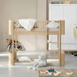 Oliver Furniture Wood Mini+ halbhohes Hochbett Eiche