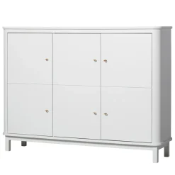 Oliver Furniture Wood Multi-Schrank 3 Tu00fcrig Weiu00df