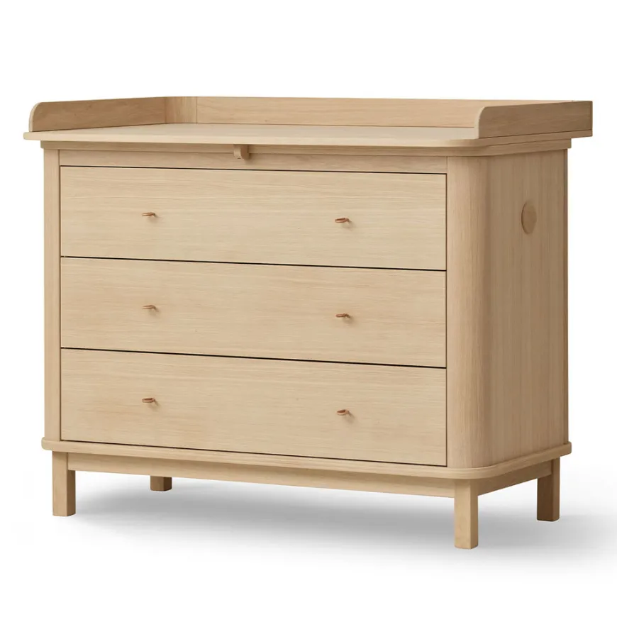 Oliver Furniture Wood Wickelkommode 3 Schubladen Eiche