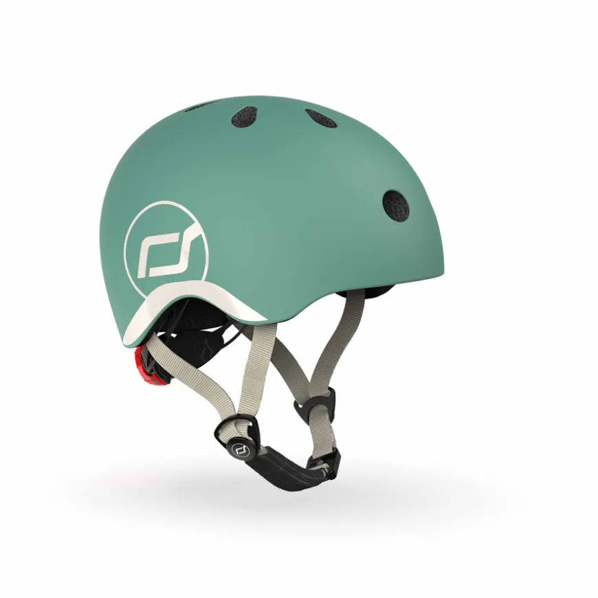 Scoot and Ride LED-Helm XXS - S forest