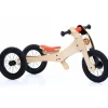Trybike Dreirad / Laufrad Wood Orange 4 in 1