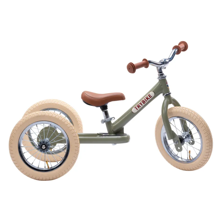 Trybike Dreirad / Laufrad Steel Vintage Green 2 in 1