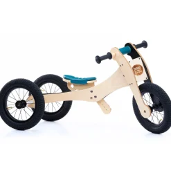 Trybike Dreirad / Laufrad Wood Blue 4 in 1