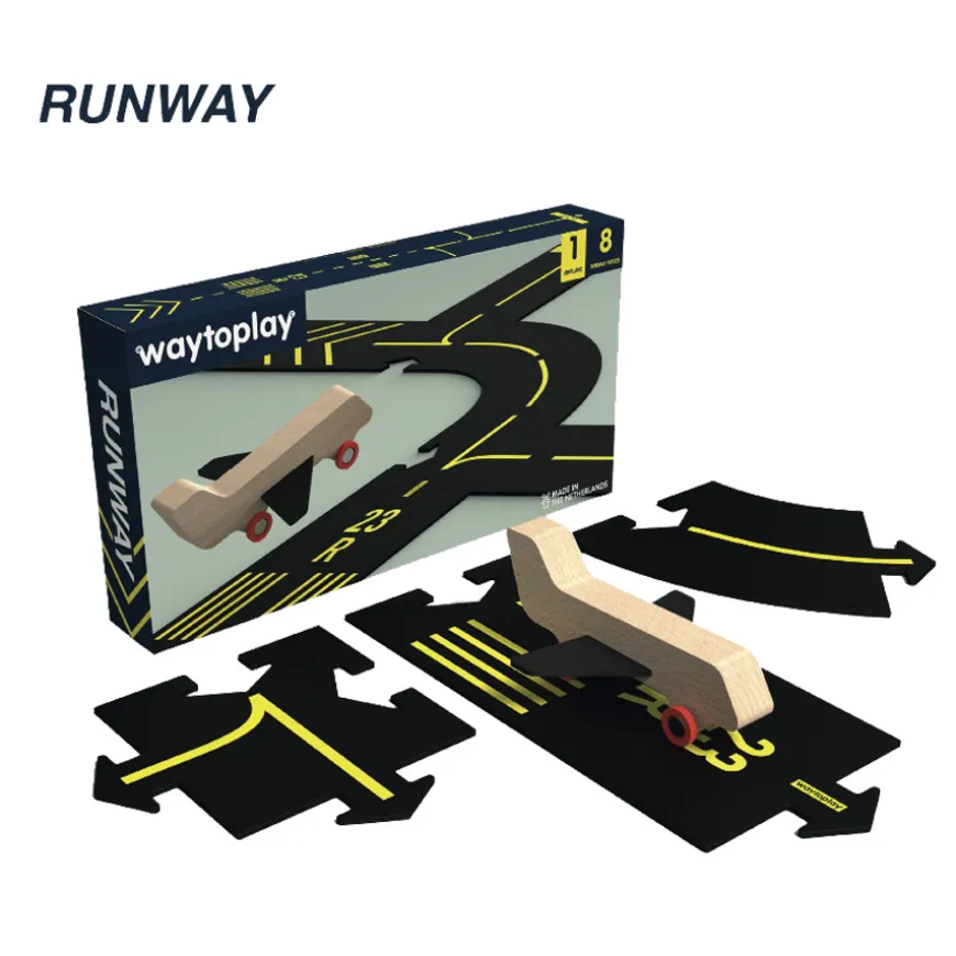 waytoplay Flexible Landebahn Runway Geschenkset 9-teilig